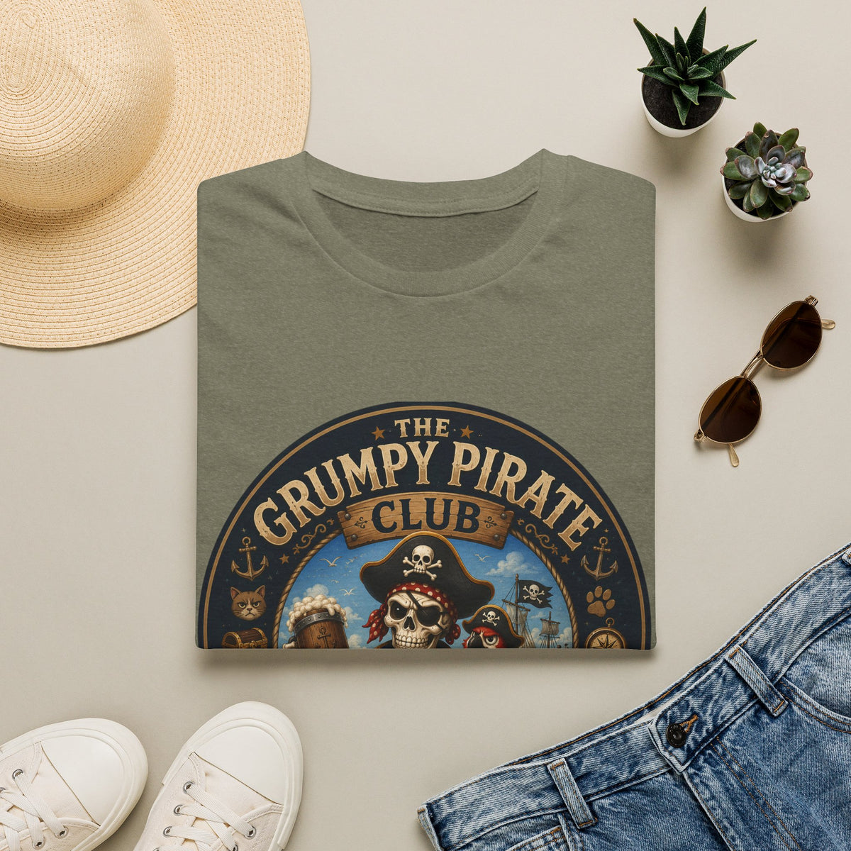 The Grumpy Pirate Skeleton Club T-Shirt