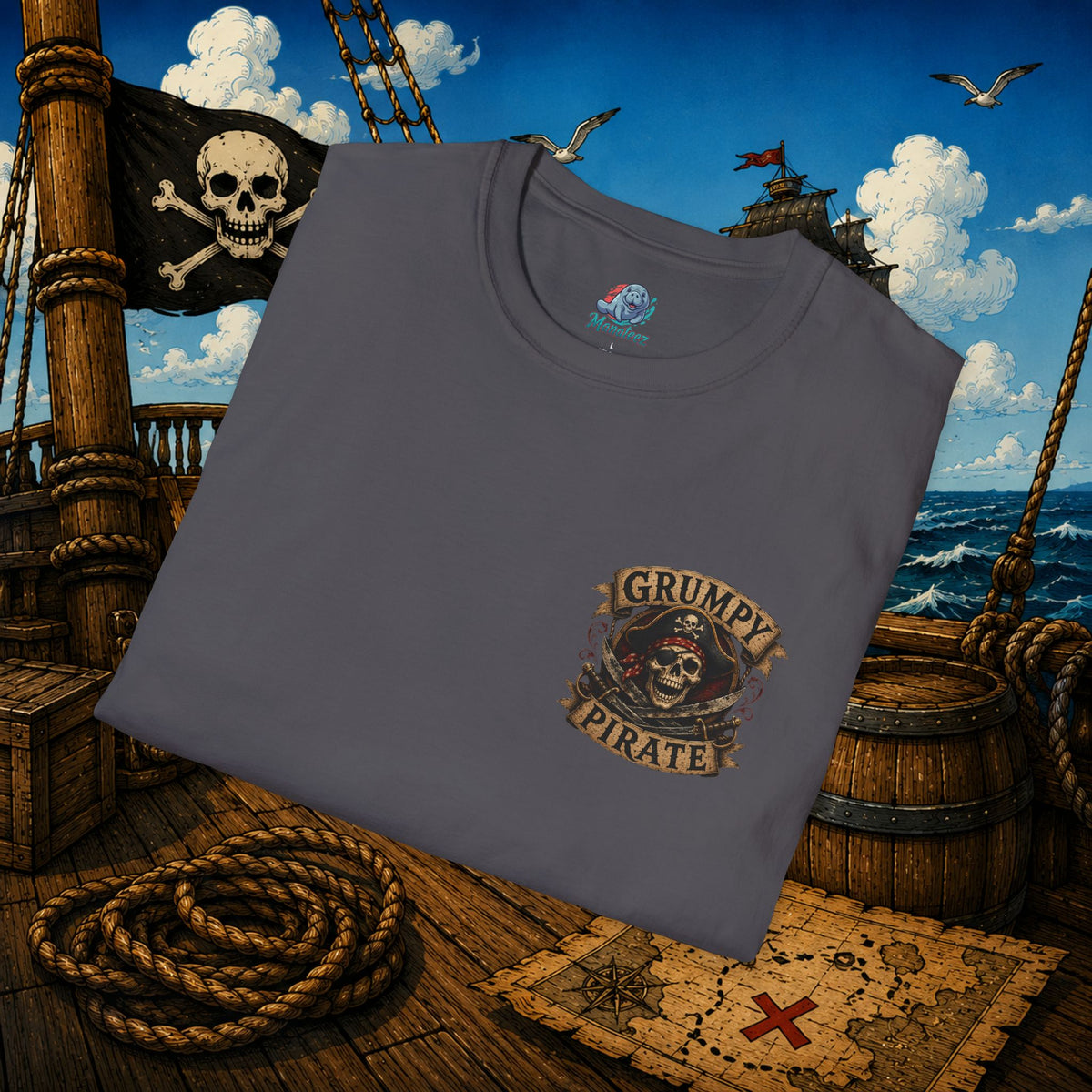 Vintage Pirate Limited Edition – Funny Aging Pirate Skeleton T-Shirt | Old Pirate Humor Tee