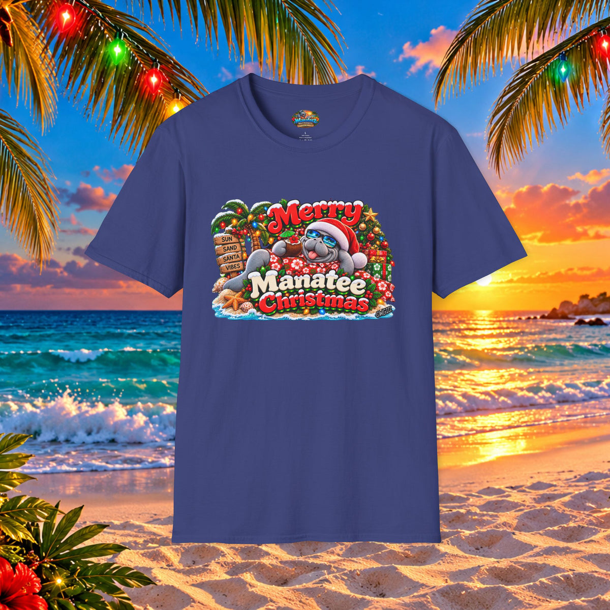 Merry Manatee Christmas T-Shirt