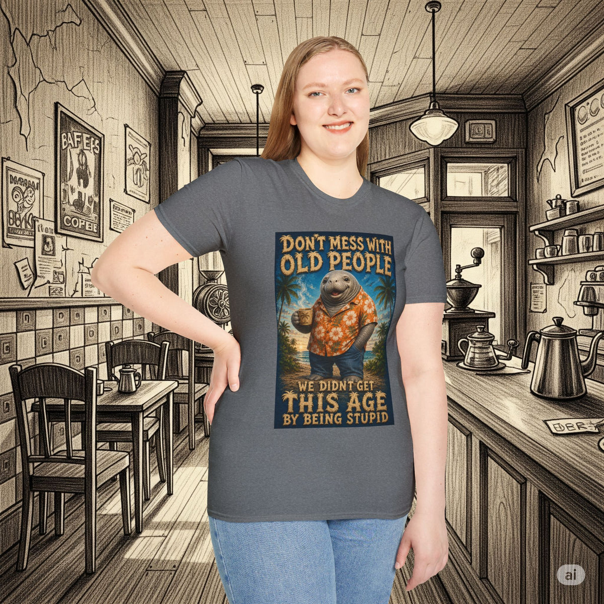Don’t Mess With Old People Funny Vintage T-Shirt