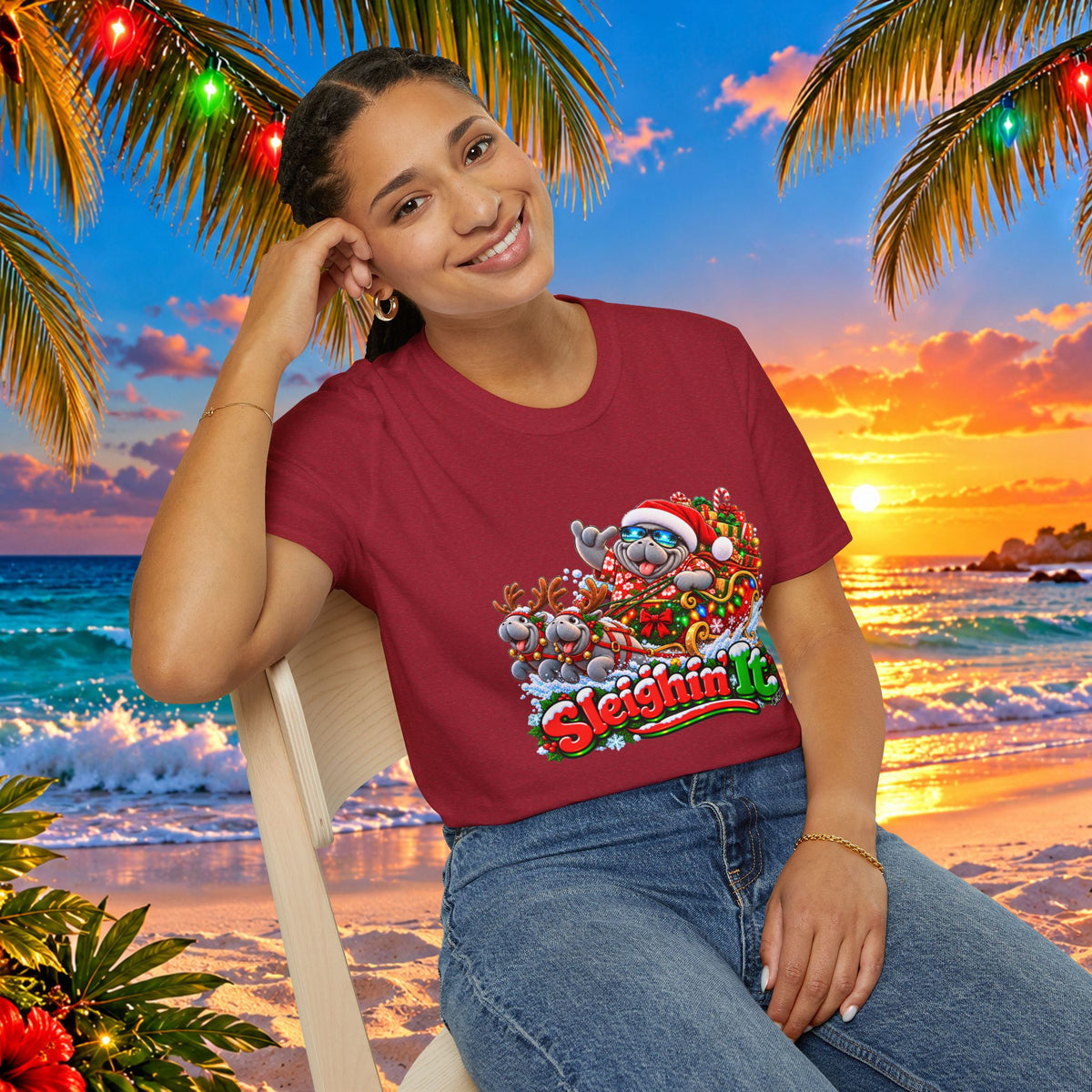 Sleighin’ It Christmas Holiday T-Shirt