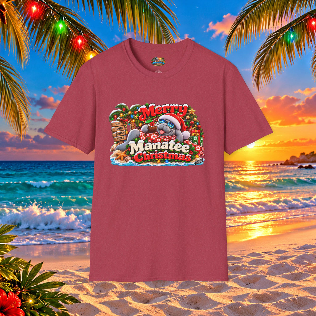 Merry Manatee Christmas T-Shirt