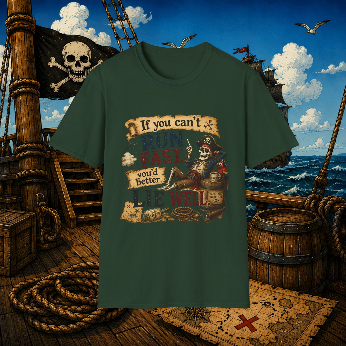 Run Fast, Lie Well Pirate T-Shirt