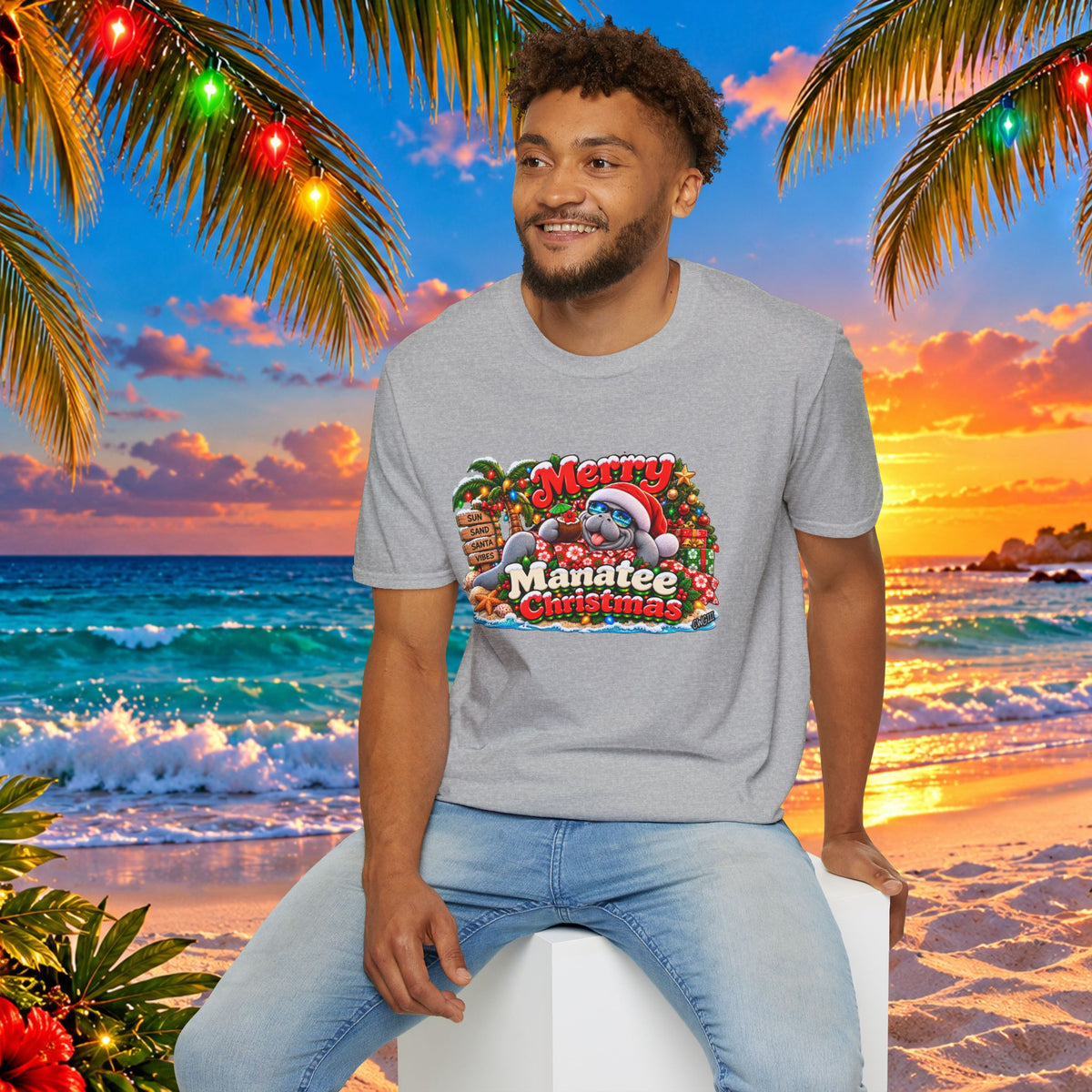 Merry Manatee Christmas T-Shirt