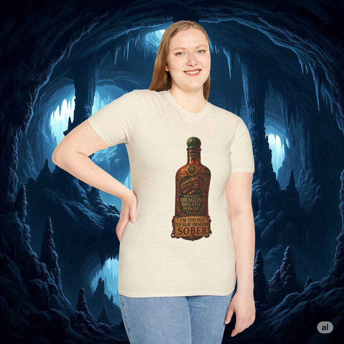 I'm Too Old to Slay Dragons Sober Shirt – Funny Dragon Breath Potion Fantasy T-Shirt
