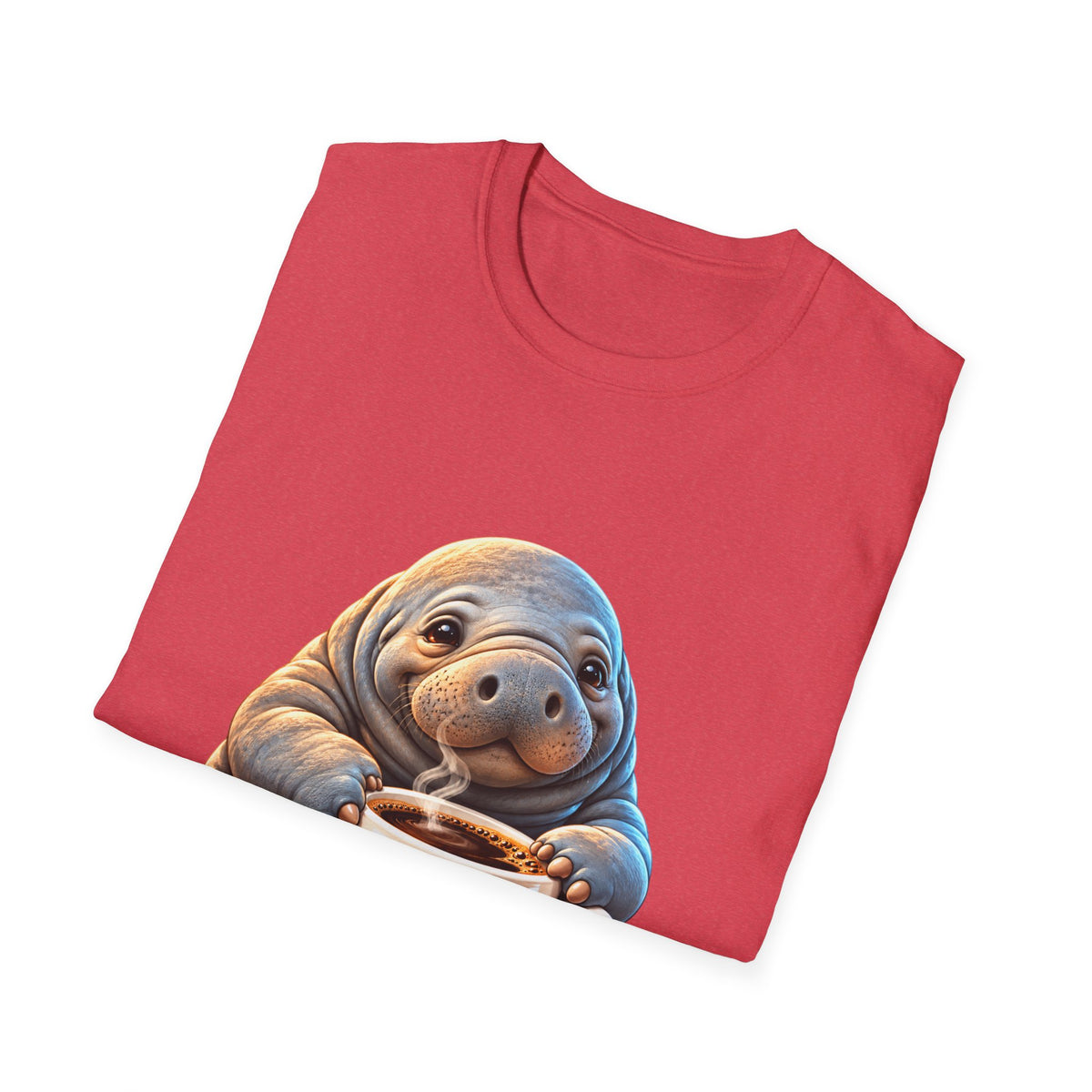 Manatee Drinking Coffee T-Shirt