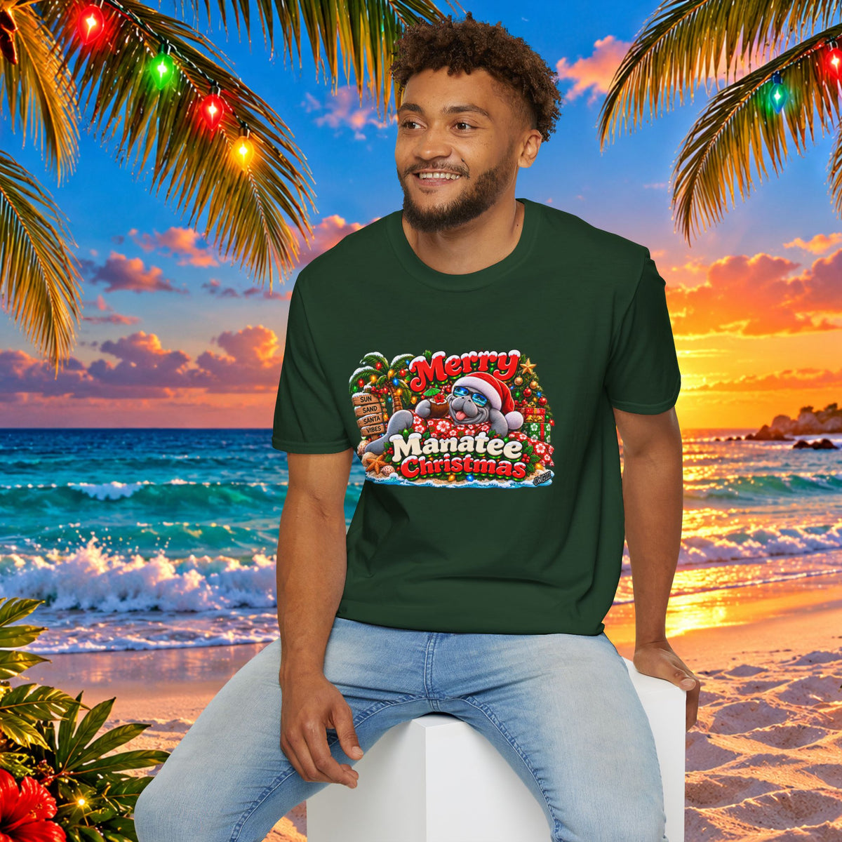 Merry Manatee Christmas T-Shirt