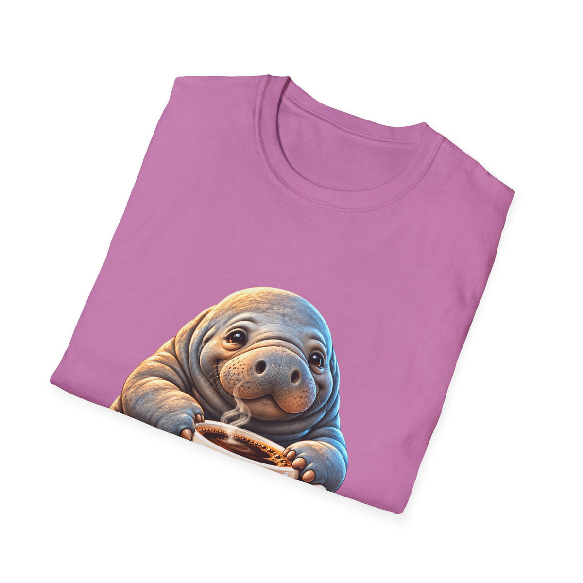 Manatee Drinking Coffee T-Shirt
