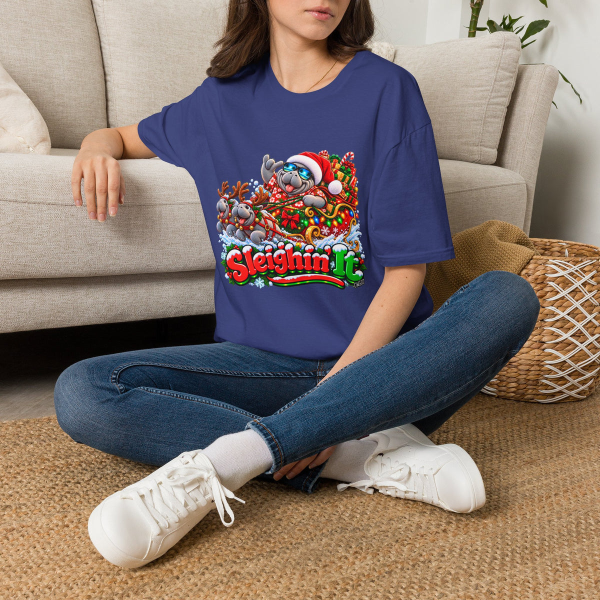 Sleighin’ It Christmas Holiday T-Shirt