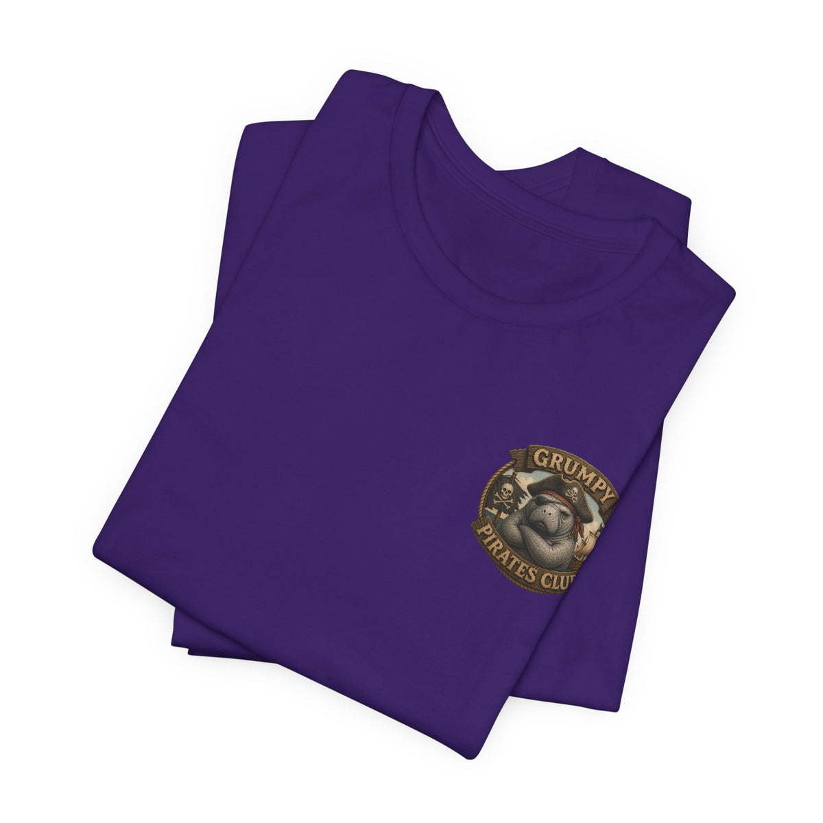 The Older the Pirate, The Better the Stories | Grumpy Pirate Club Manatee T-Shirt