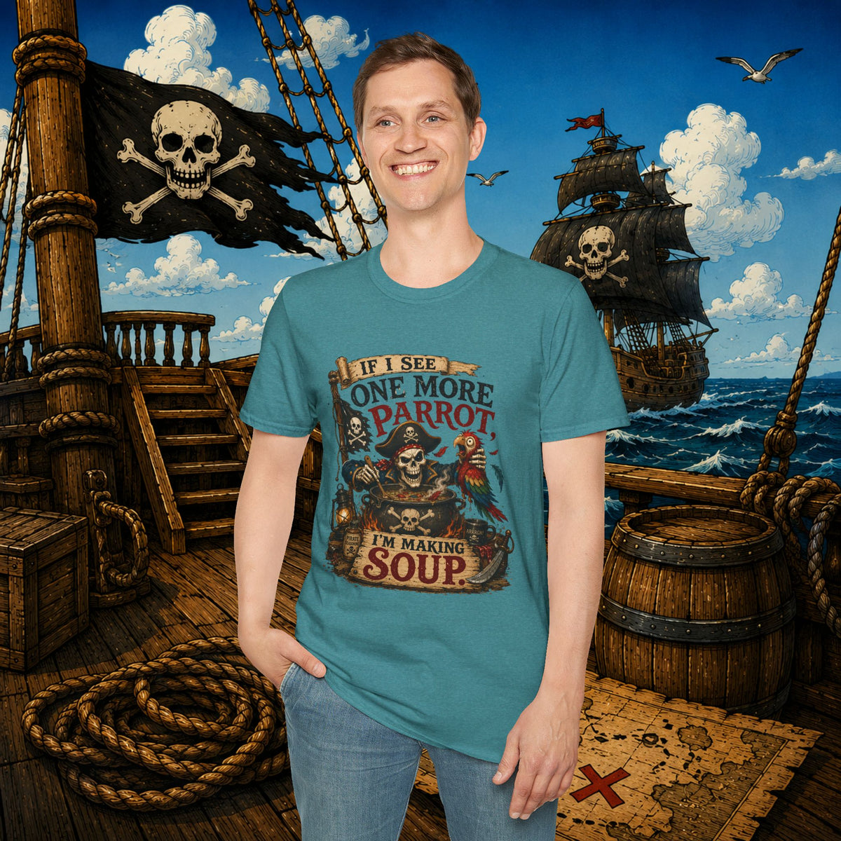 If I See One More Parrot I’m Making Soup Pirate T-Shirt