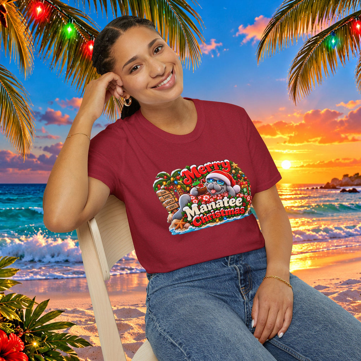Merry Manatee Christmas T-Shirt