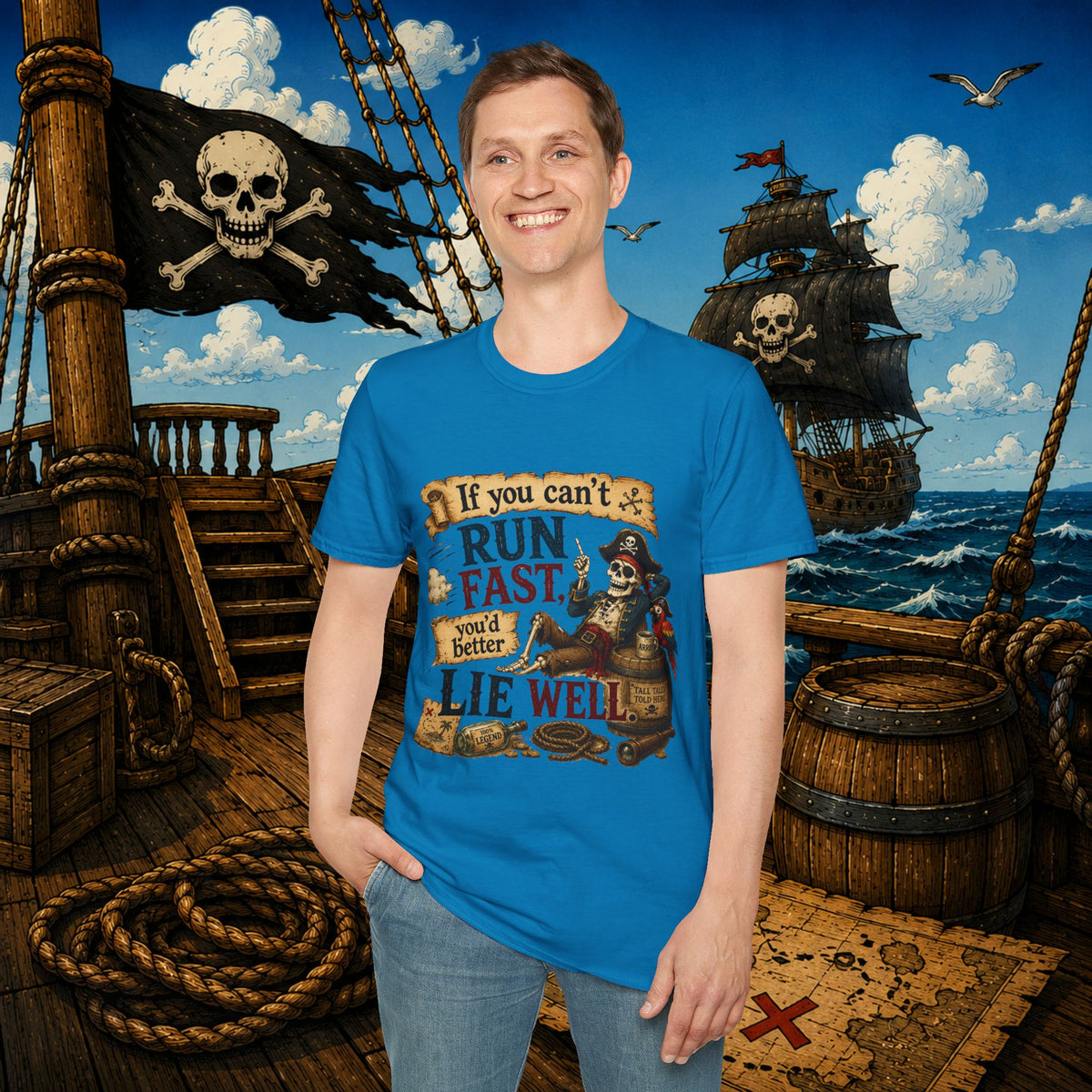 Run Fast, Lie Well Pirate T-Shirt