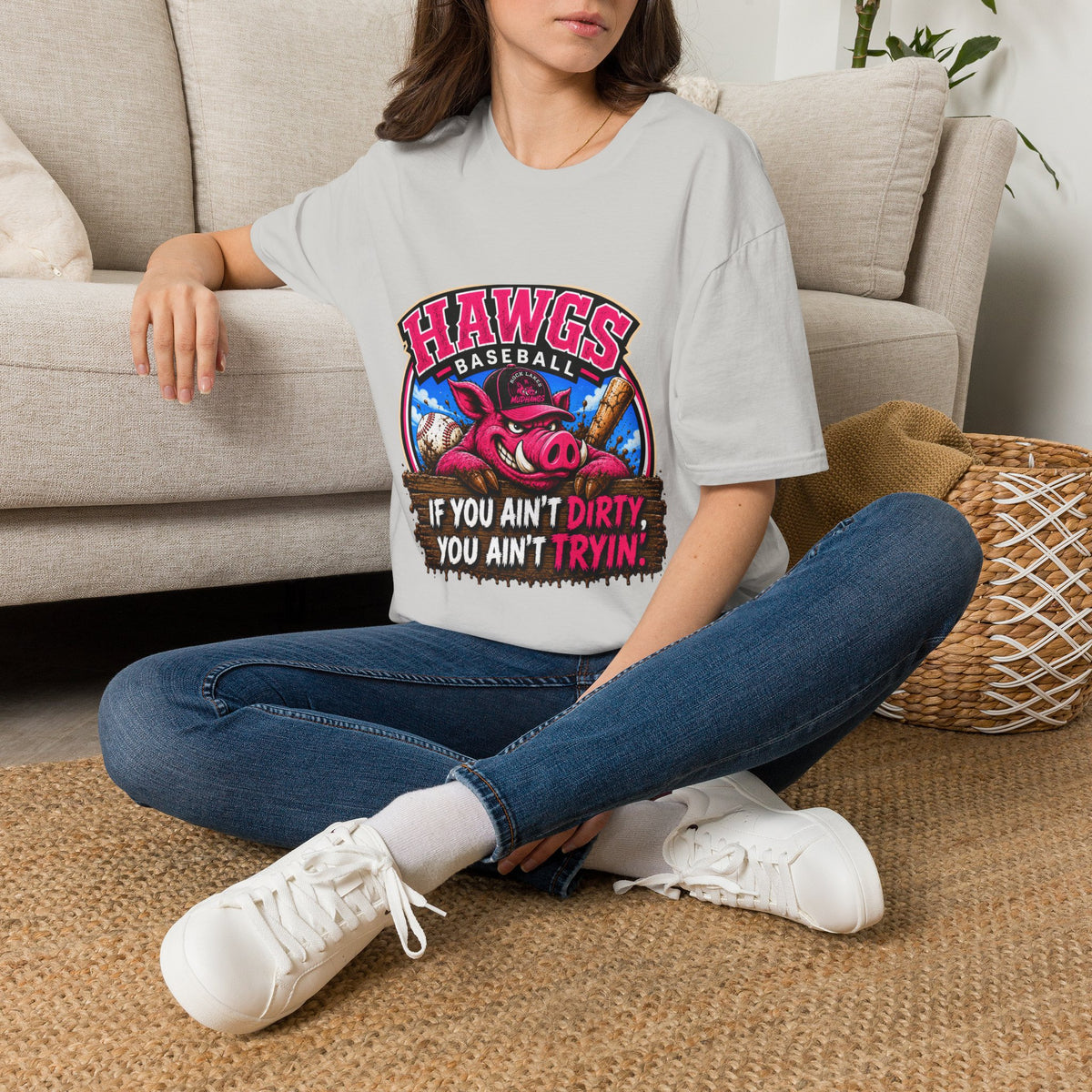 Hawgs Baseball “If You Ain’t Dirty, You Ain’t Tryin’” T-Shirt