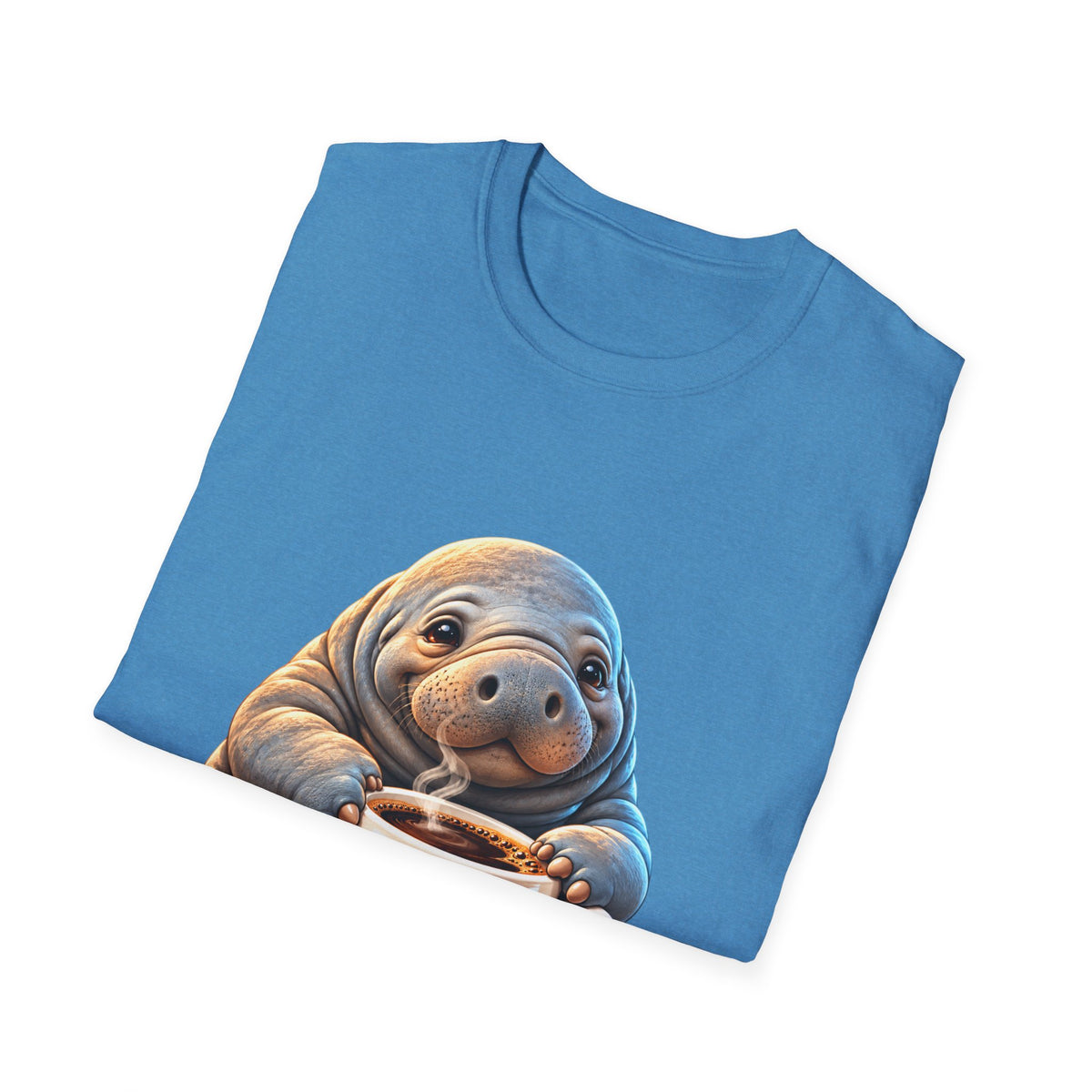 Manatee Drinking Coffee T-Shirt