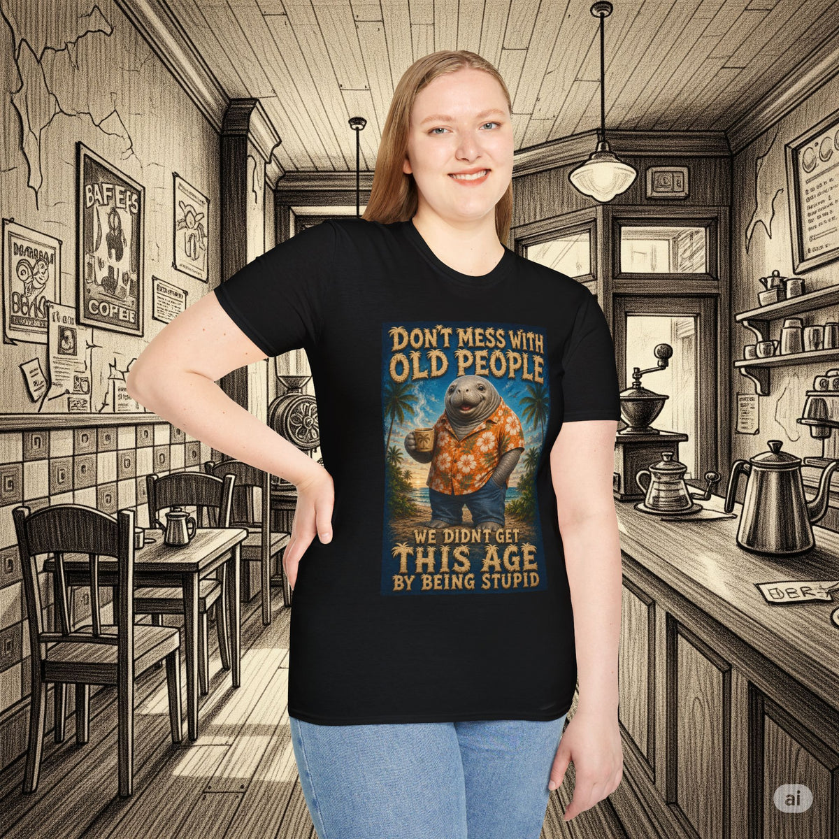 Don’t Mess With Old People Funny Vintage T-Shirt