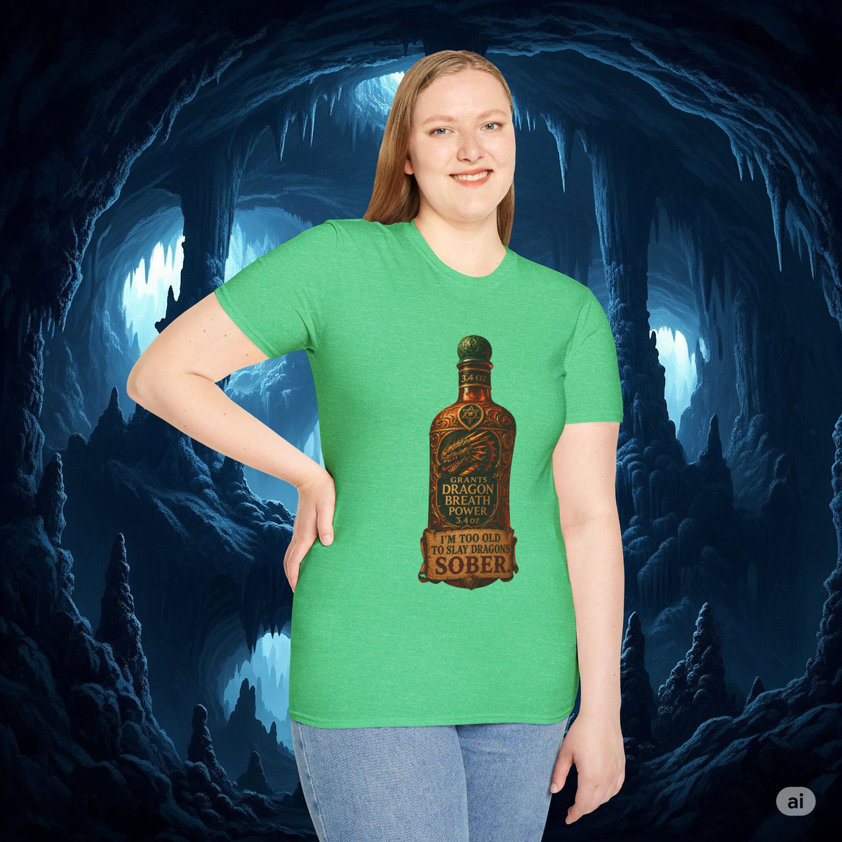 I'm Too Old to Slay Dragons Sober Shirt – Funny Dragon Breath Potion Fantasy T-Shirt