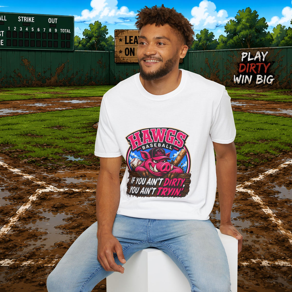 Hawgs Baseball “If You Ain’t Dirty, You Ain’t Tryin’” T-Shirt