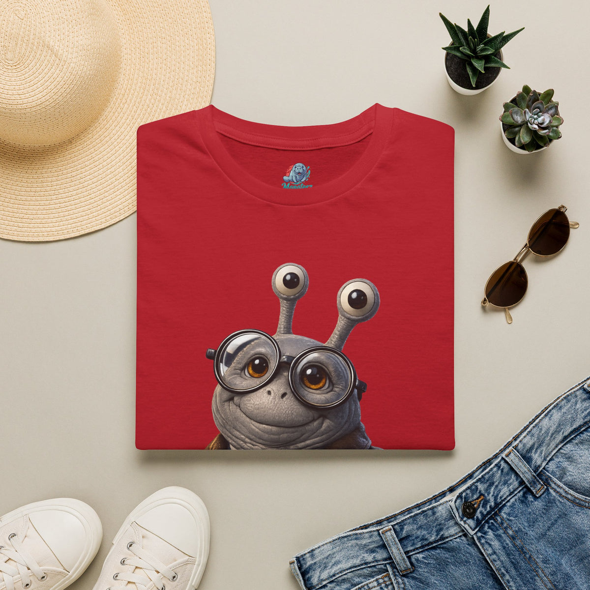 Cute Nerdy Snail Shirt | Steampunk Professor Snail Graphic Tee | Funny Bookworm Animal T-Shirt