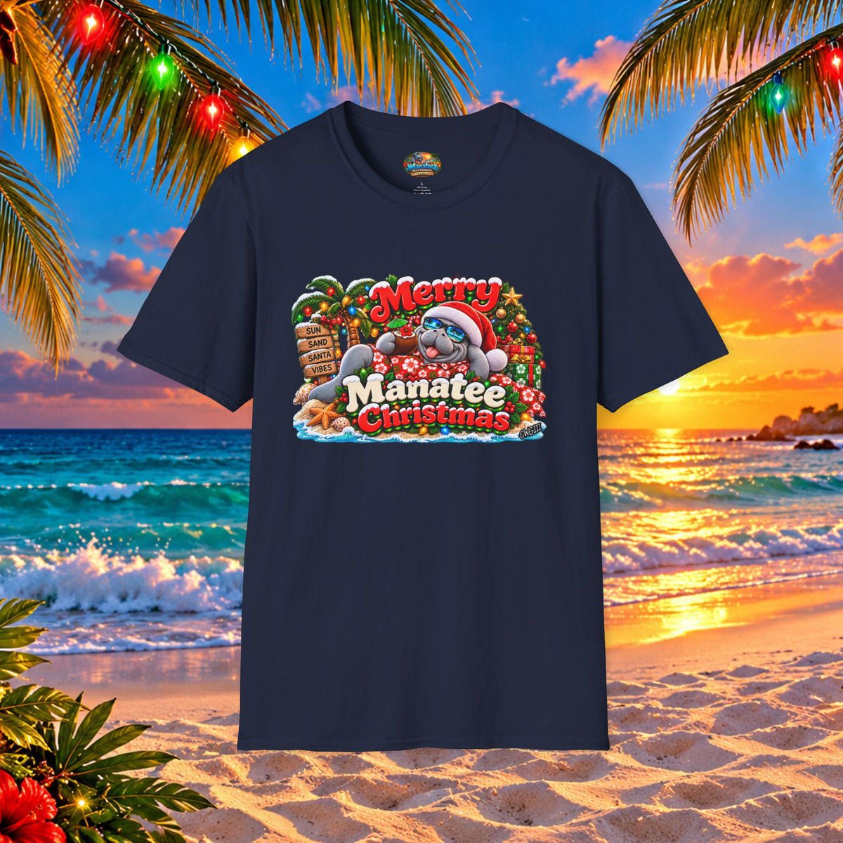 Merry Manatee Christmas T-Shirt