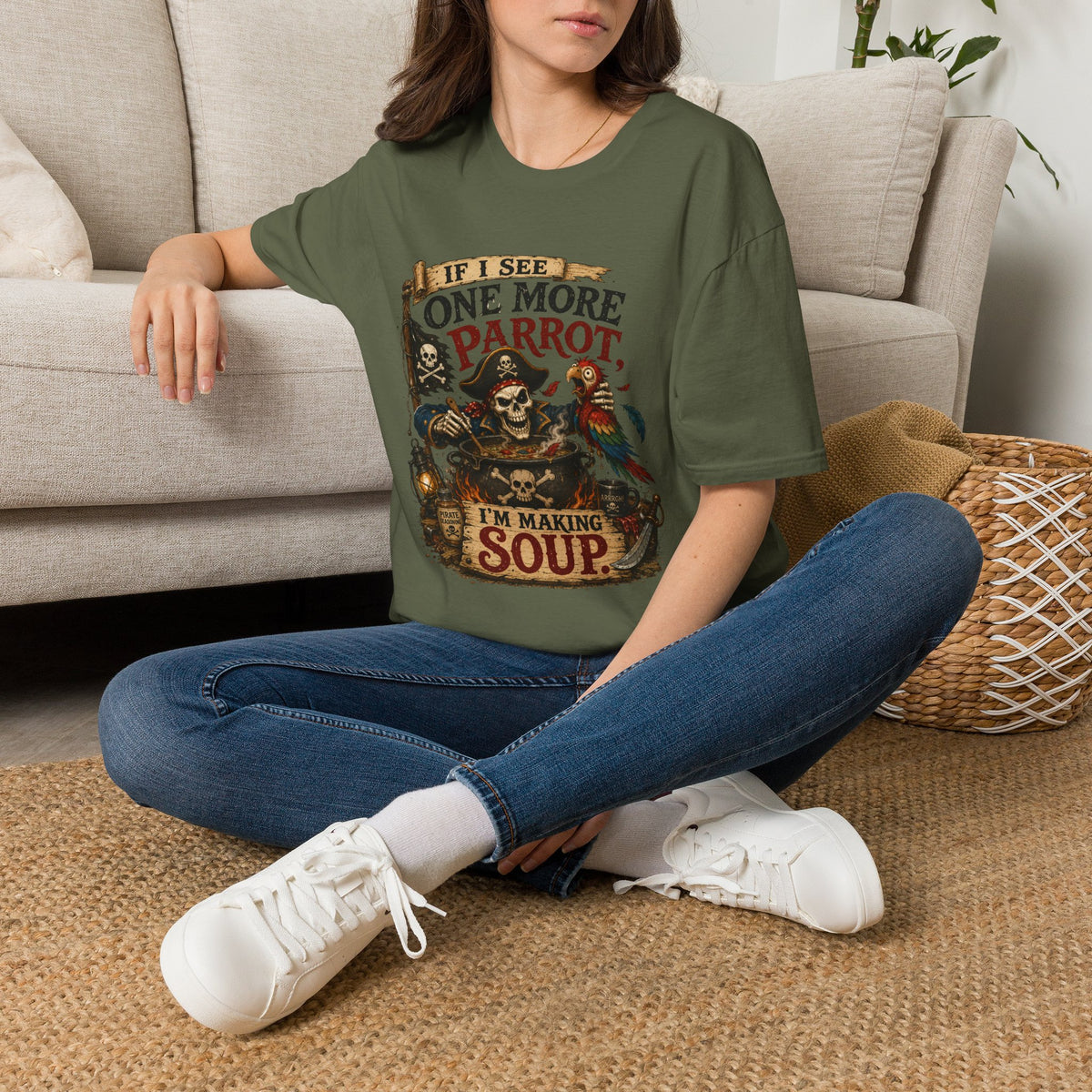 If I See One More Parrot I’m Making Soup Pirate T-Shirt
