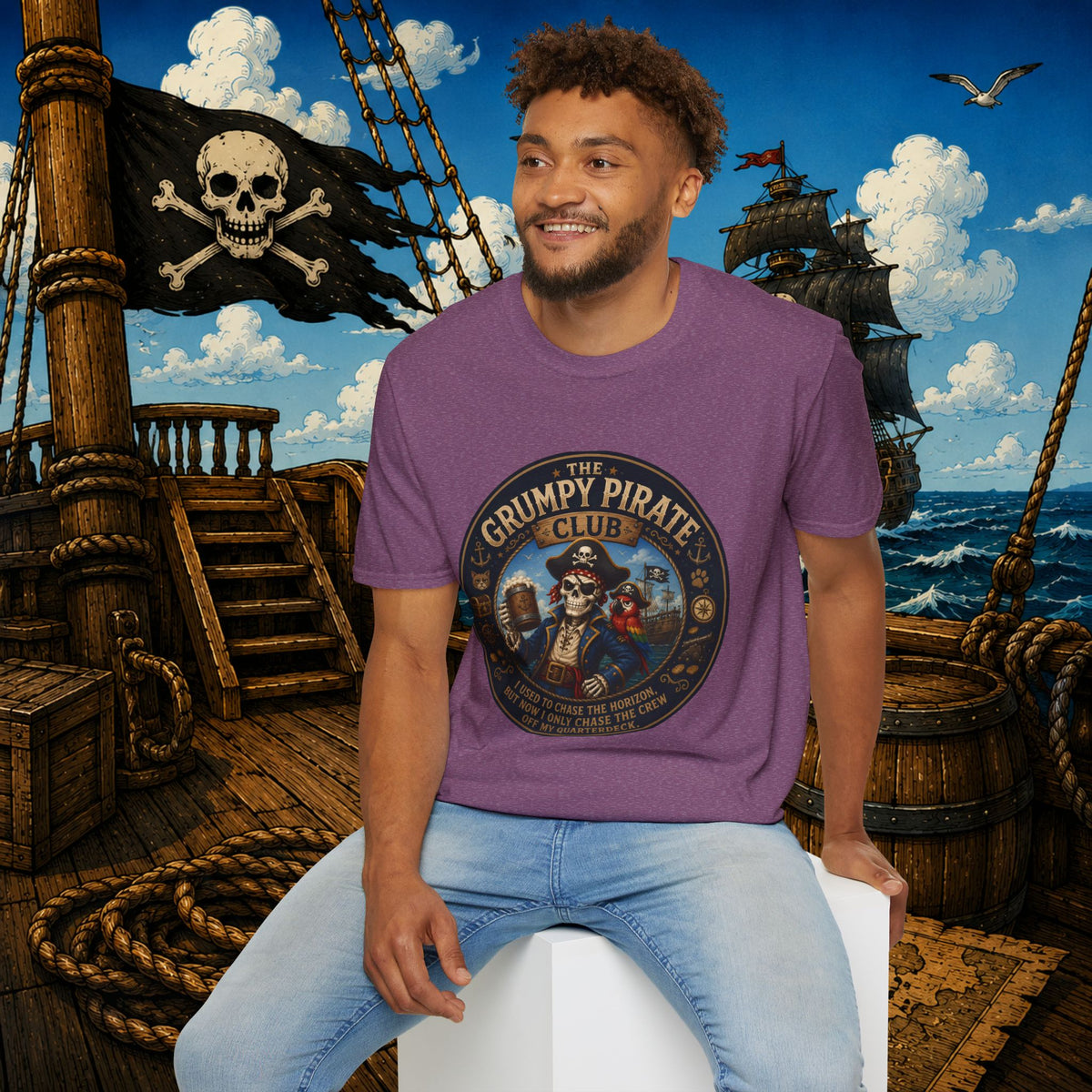 The Grumpy Pirate Skeleton Club T-Shirt