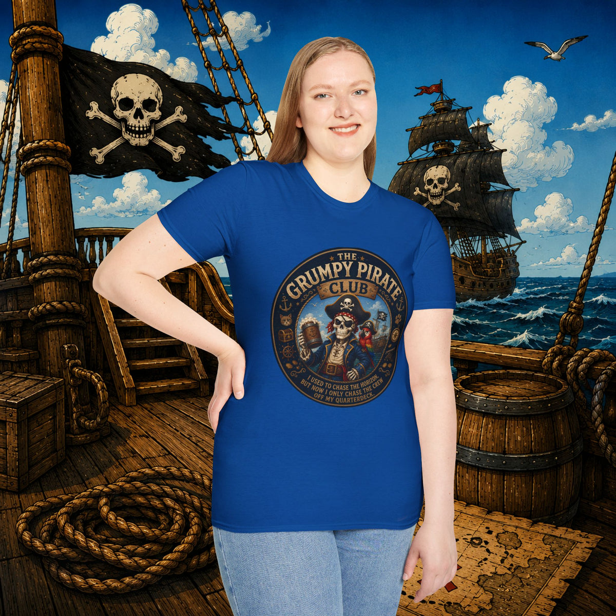 The Grumpy Pirate Skeleton Club T-Shirt