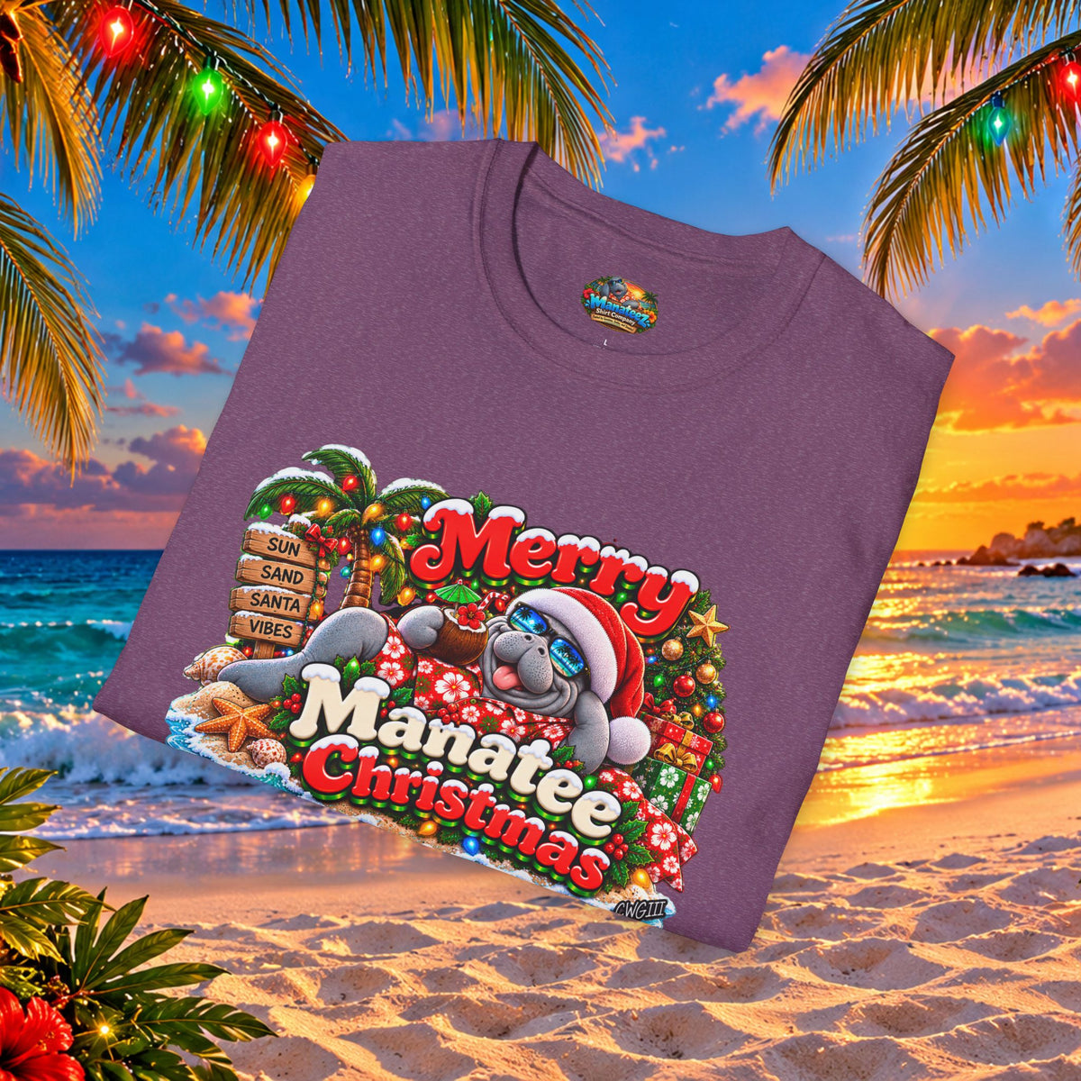 Merry Manatee Christmas T-Shirt
