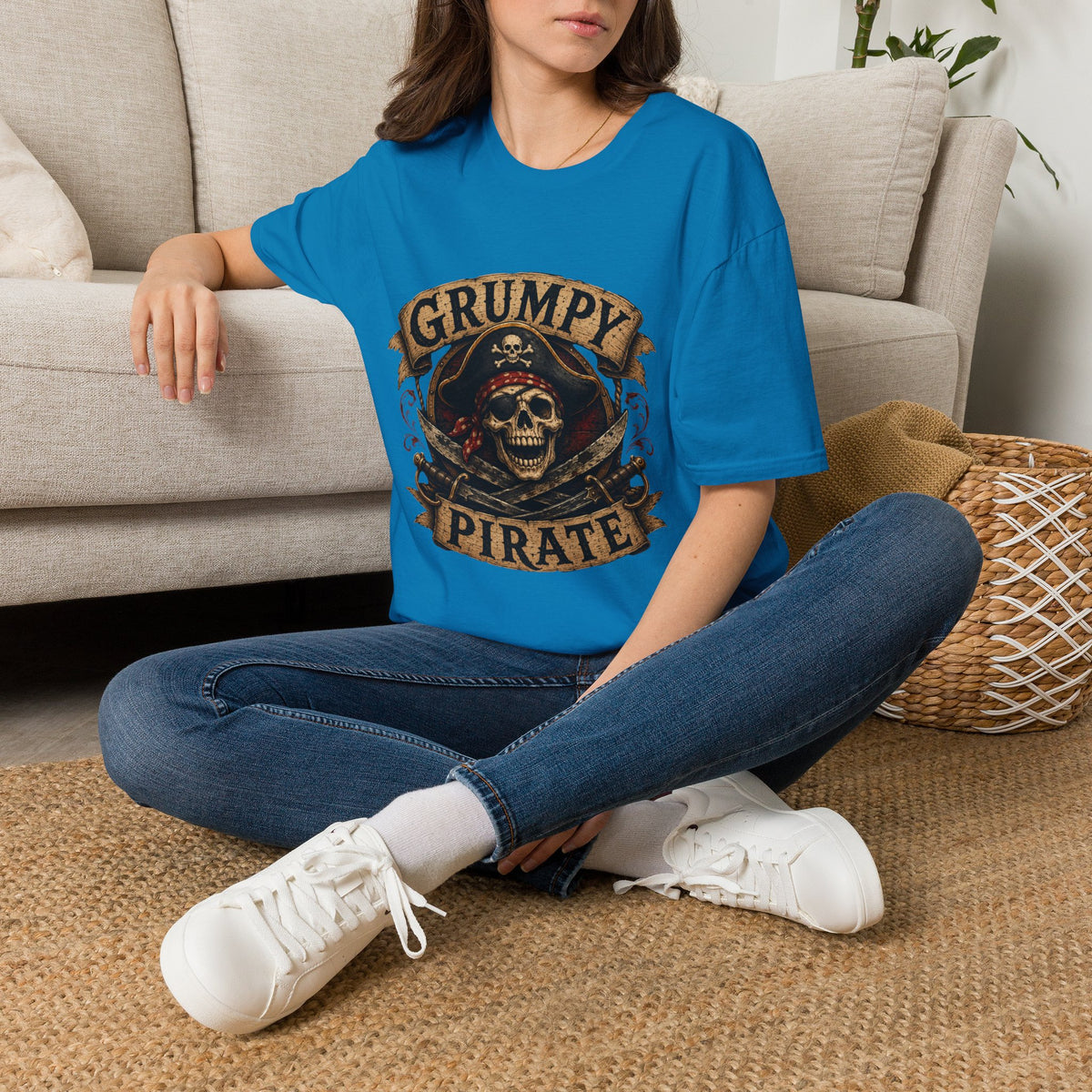 Grumpy Pirate Skull T-Shirt