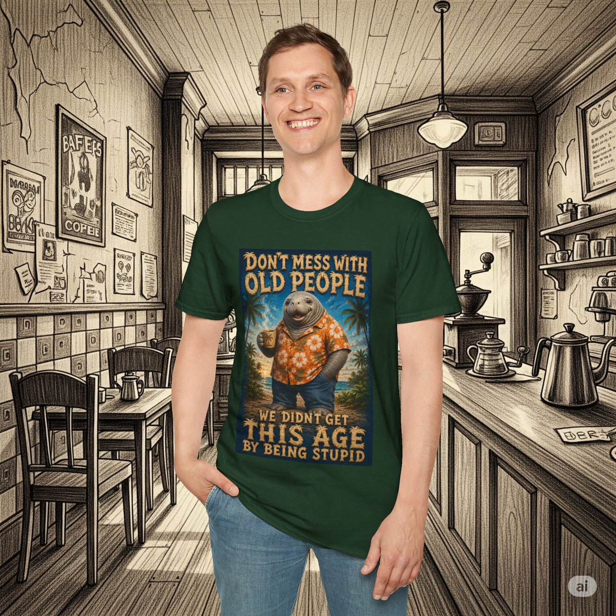 Don’t Mess With Old People Funny Vintage T-Shirt