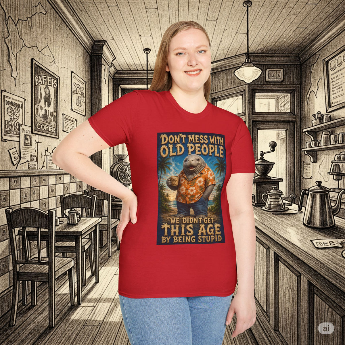 Don’t Mess With Old People Funny Vintage T-Shirt