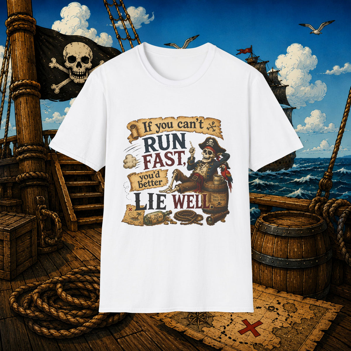 Run Fast, Lie Well Pirate T-Shirt
