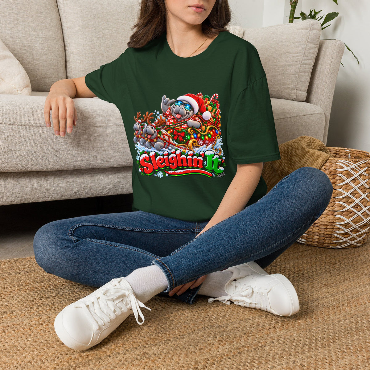 Sleighin’ It Christmas Holiday T-Shirt
