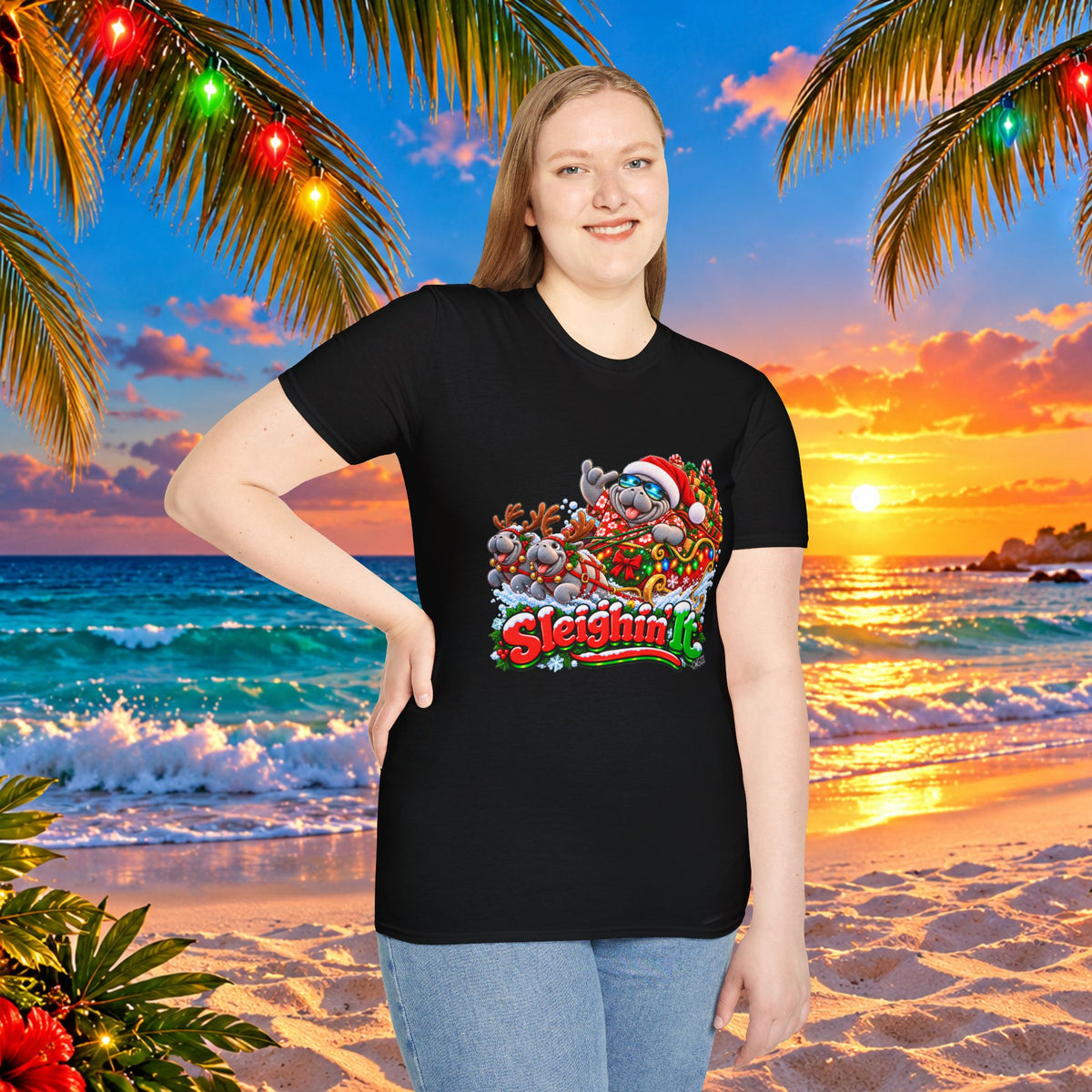 Sleighin’ It Christmas Holiday T-Shirt