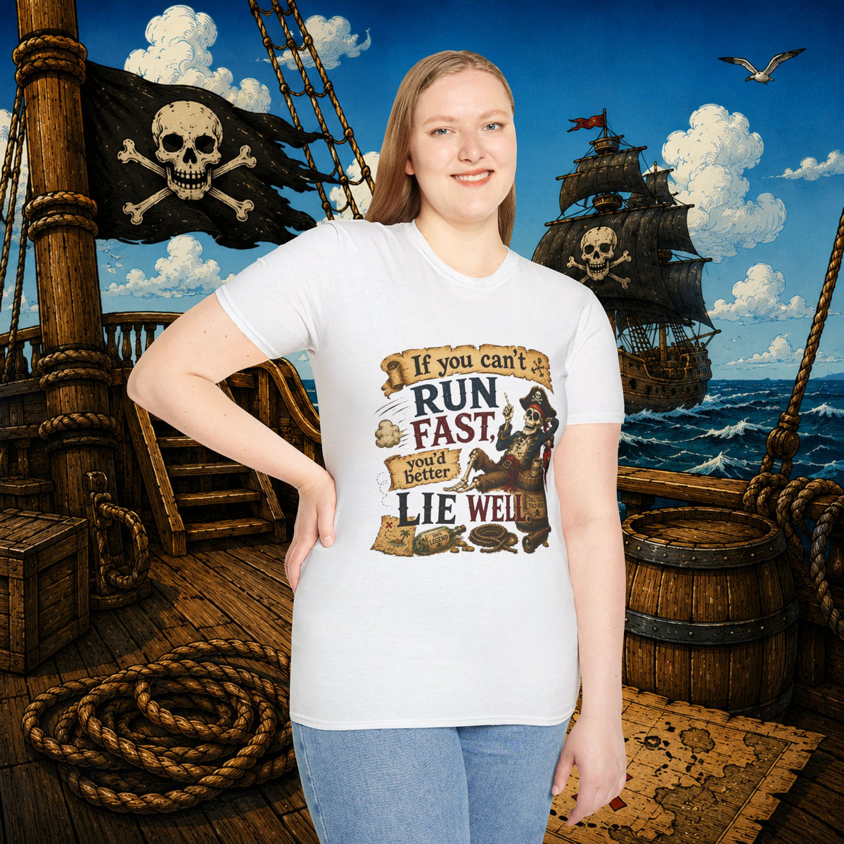 Run Fast, Lie Well Pirate T-Shirt