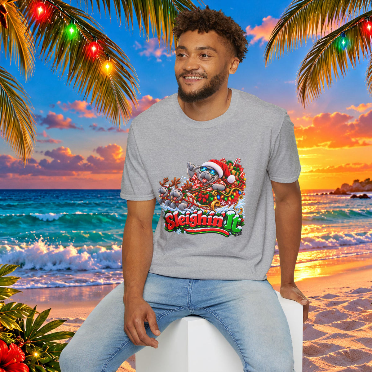 Sleighin’ It Christmas Holiday T-Shirt