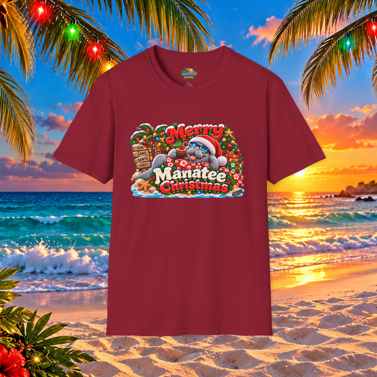 Merry Manatee Christmas T-Shirt