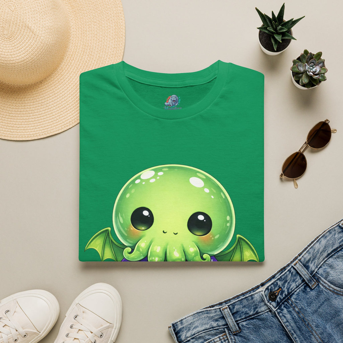 Cute Cthulhu Hawaiian Shirt T-Shirt | Kawaii Lovecraft Monster Graphic Tee | Adorable Tentacle Creature Shirt