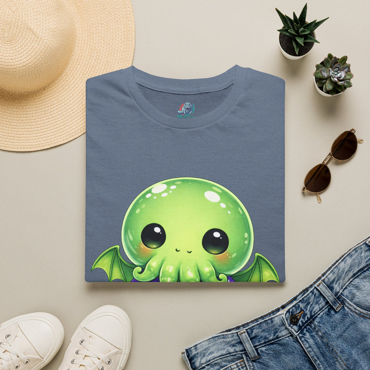 Cute Cthulhu Hawaiian Shirt T-Shirt | Kawaii Lovecraft Monster Graphic Tee | Adorable Tentacle Creature Shirt