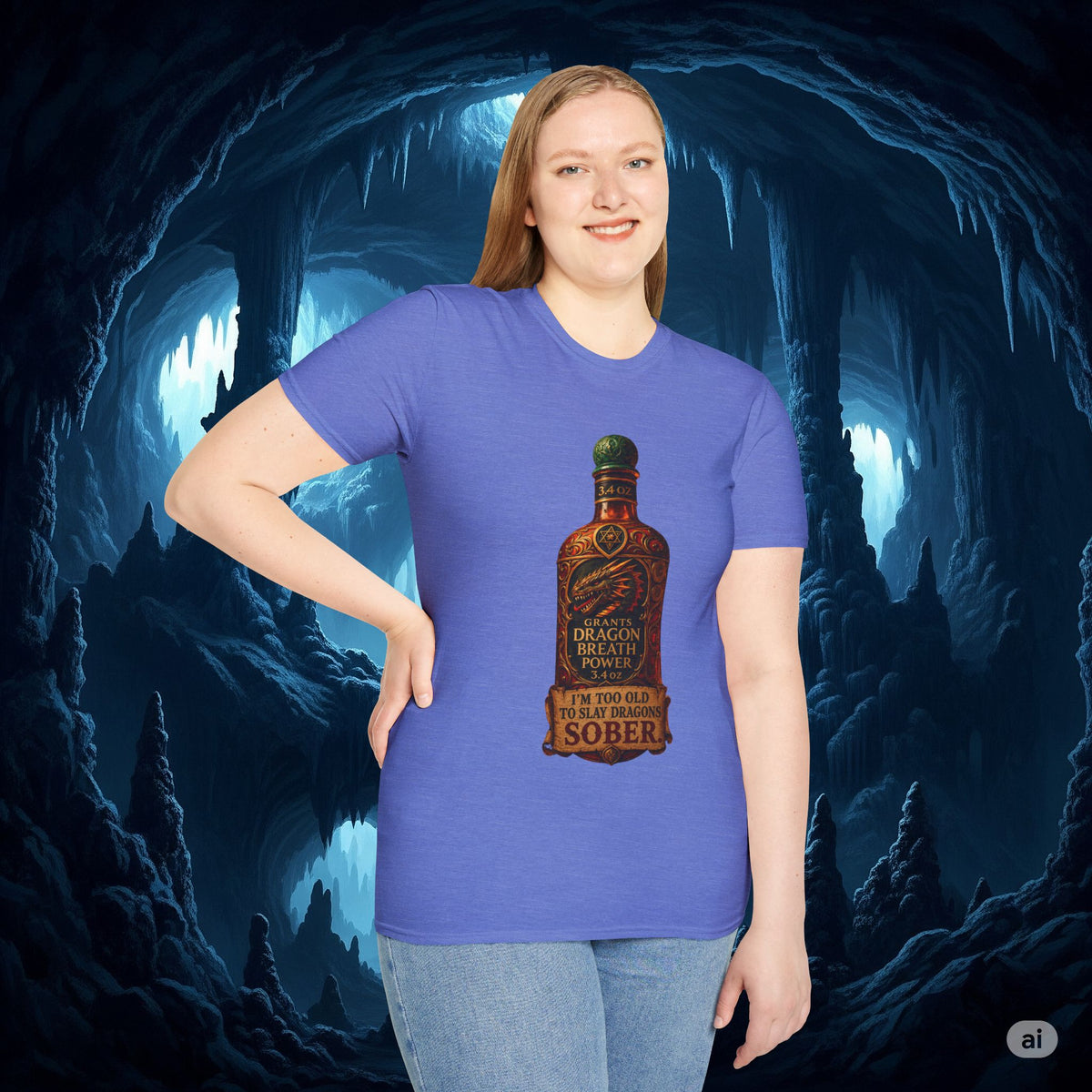 I'm Too Old to Slay Dragons Sober Shirt – Funny Dragon Breath Potion Fantasy T-Shirt