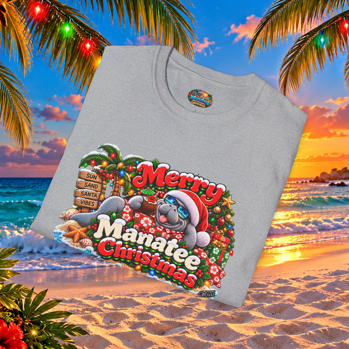 Merry Manatee Christmas T-Shirt