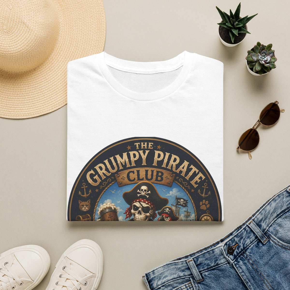 The Grumpy Pirate Skeleton Club T-Shirt