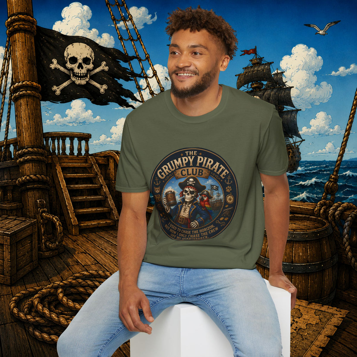 The Grumpy Pirate Skeleton Club T-Shirt