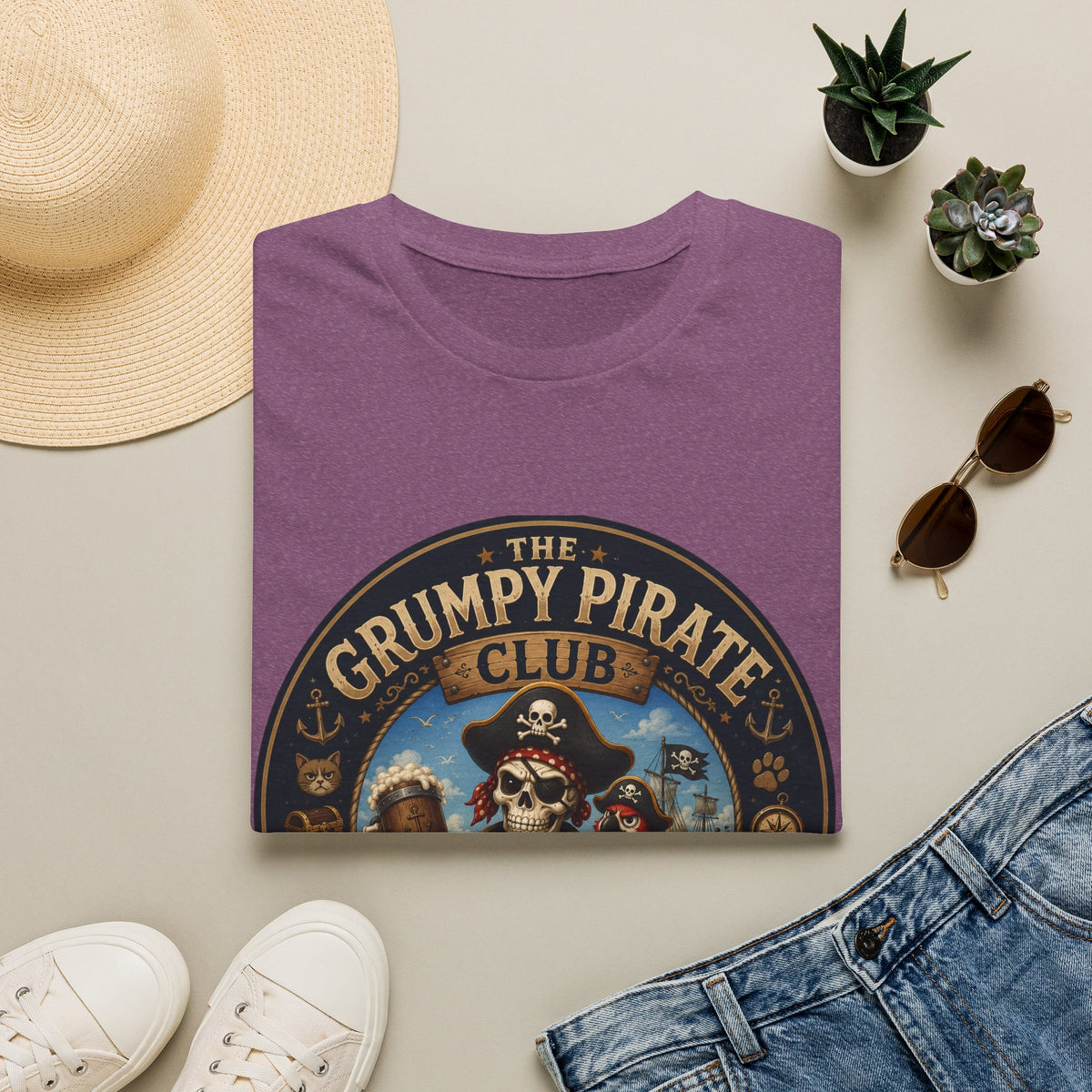 The Grumpy Pirate Skeleton Club T-Shirt