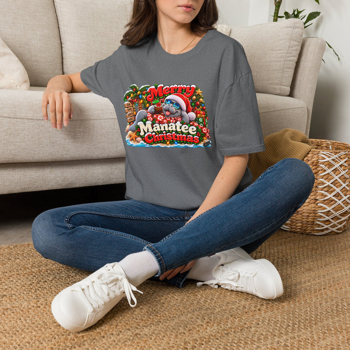 Merry Manatee Christmas T-Shirt