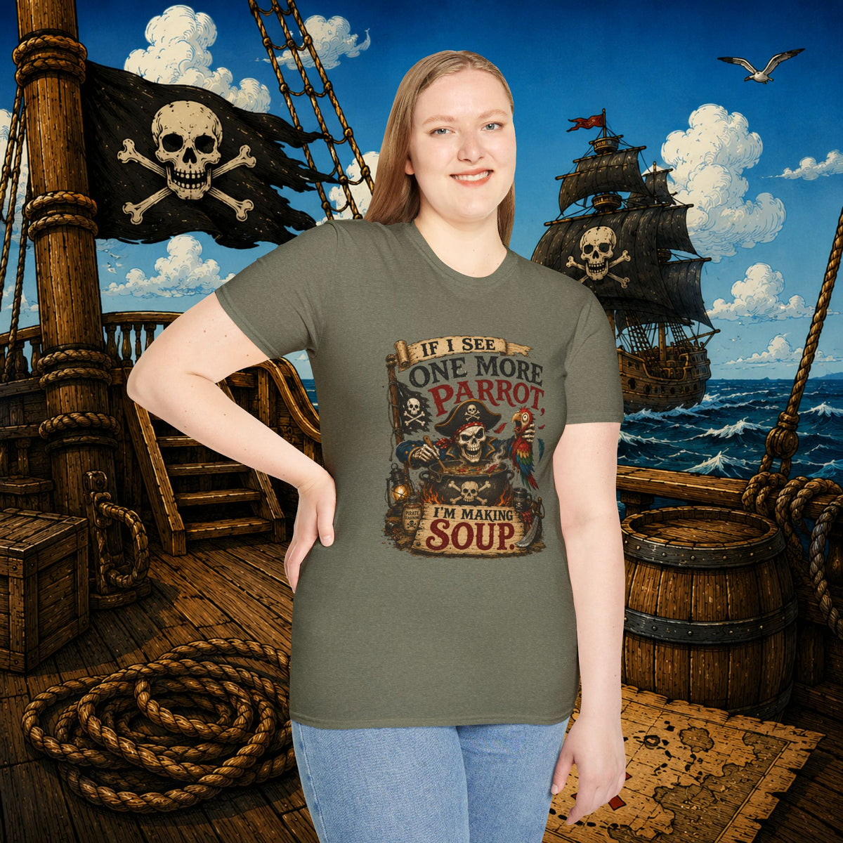 If I See One More Parrot I’m Making Soup Pirate T-Shirt