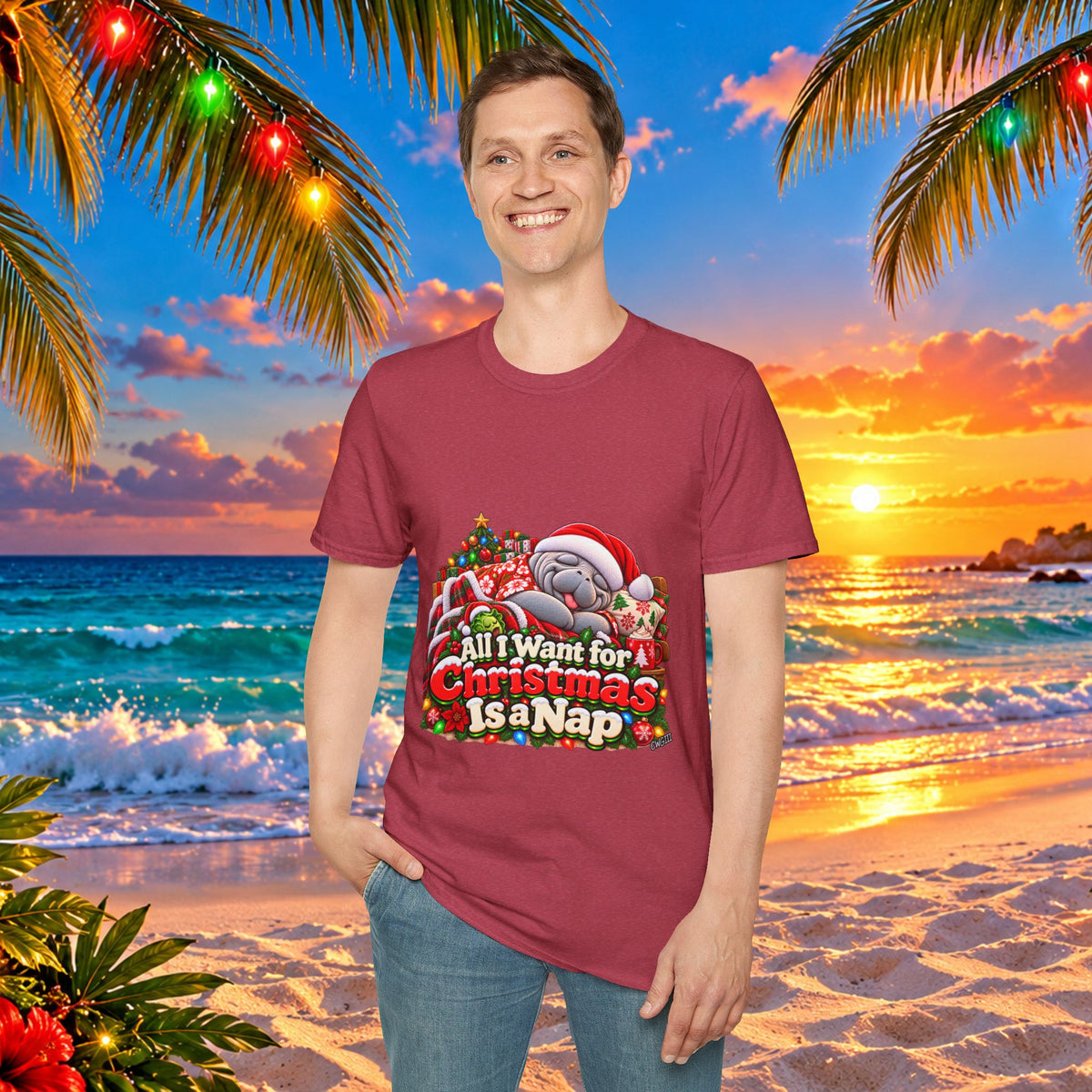 All I Want for Christmas Is a Nap Christmas T-Shirt
