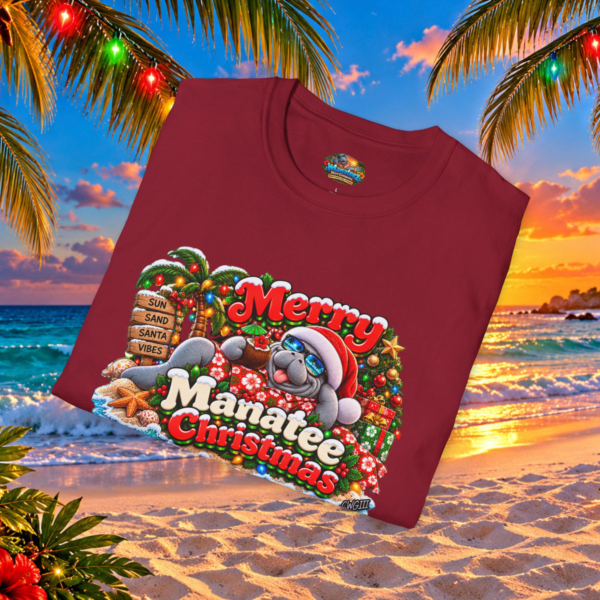 Merry Manatee Christmas T-Shirt