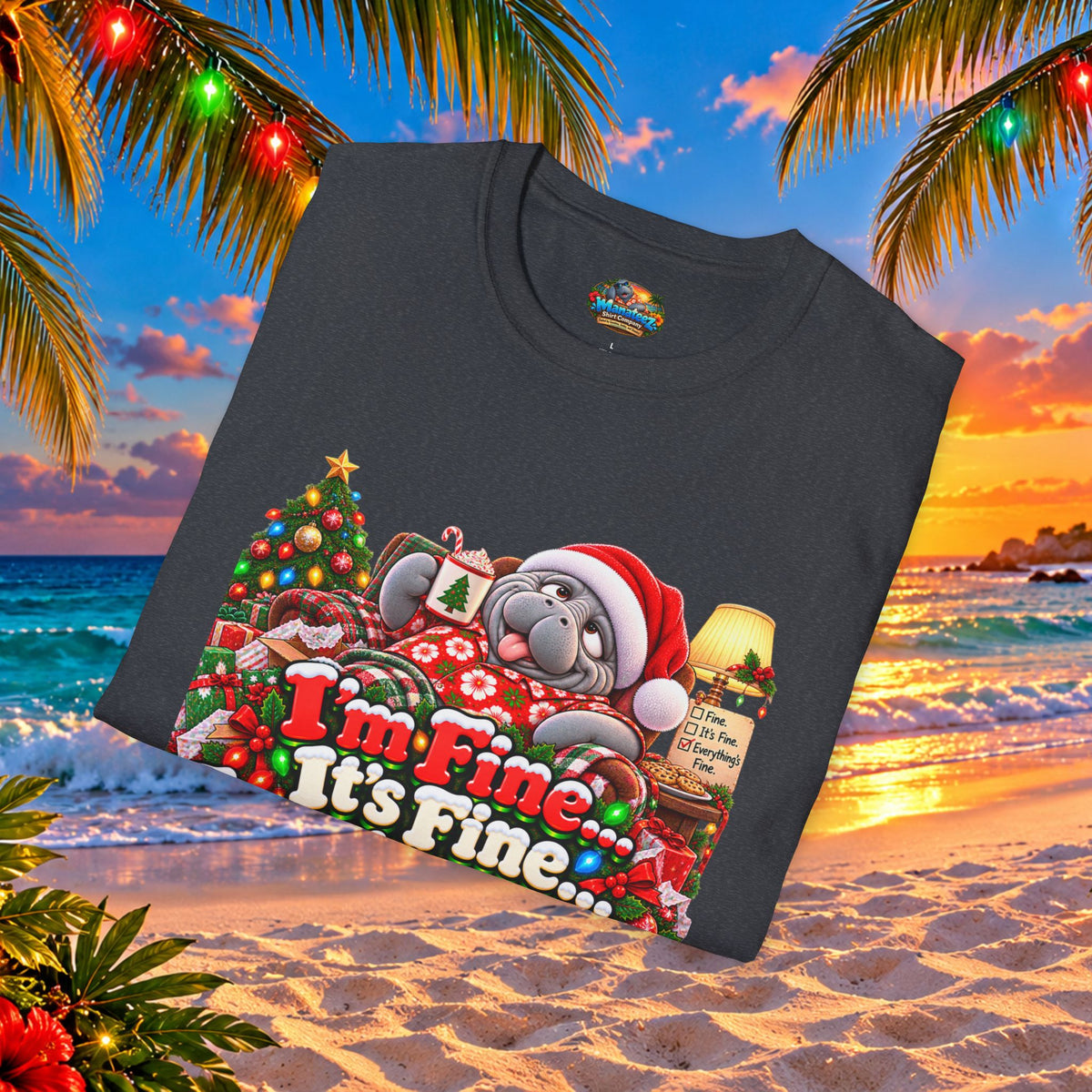 I’m Fine It’s Fine Everything’s Fine Christmas T-Shirt