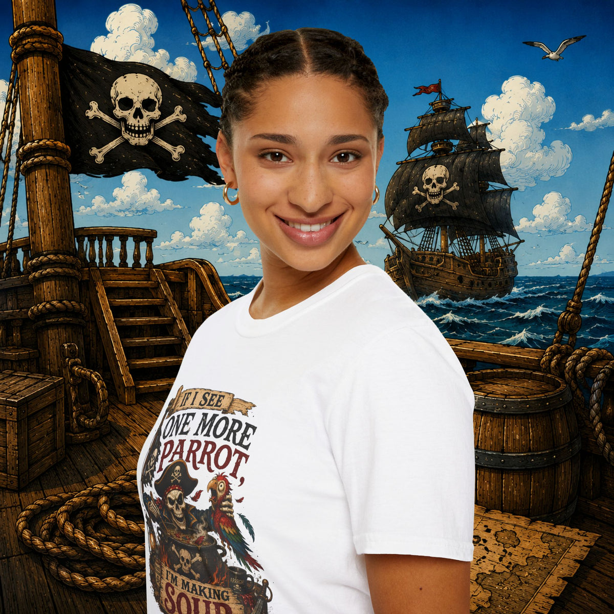 If I See One More Parrot I’m Making Soup Pirate T-Shirt